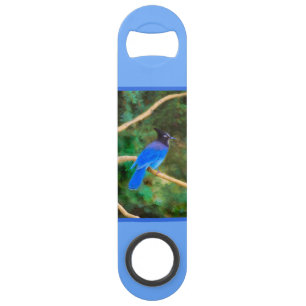 Steller's Jay Painting - Original Bird Art Speed Flaschenöffner