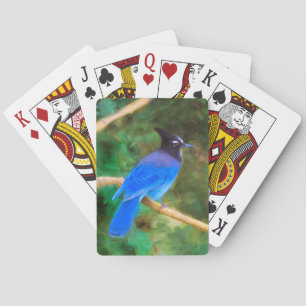 Steller's Jay Painting - Original Bird Art Spielkarten