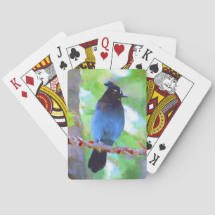 Steller's Jay Painting - Original Bird Art Spielkarten