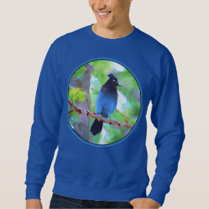 Steller's Jay Painting - Original Bird Art Sweatshirt