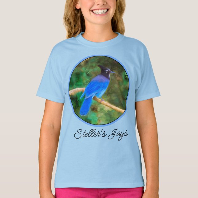 Steller's Jay Painting - Original Bird Art T - Shi T-Shirt (Vorderseite)