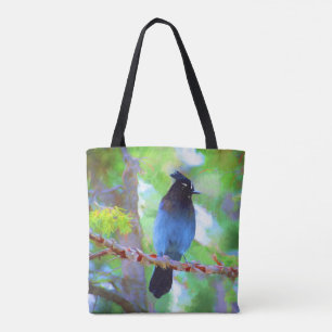 Steller's Jay Painting - Original Bird Art Tasche