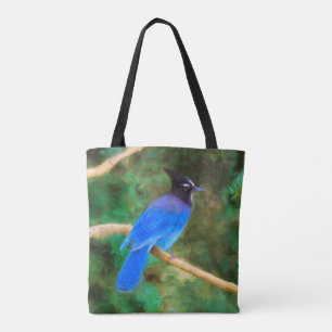 Steller's Jay Painting - Original Bird Art Tasche