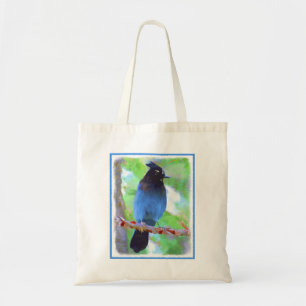 Steller's Jay Painting - Original Bird Art Tragetasche
