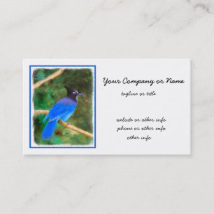 Steller's Jay Painting - Original Bird Art Visitenkarte