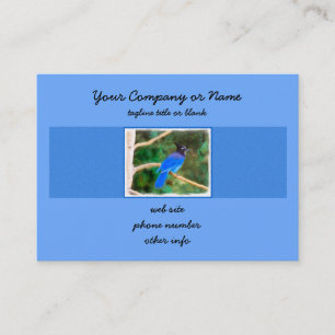 Steller's Jay Painting - Original Bird Art Visitenkarte