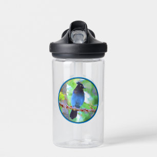 Steller's Jay Painting - Original Wild Bird Art Trinkflasche