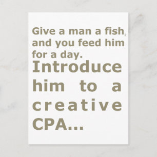 Stellt ihn einem kreativen CPA vor Postkarte