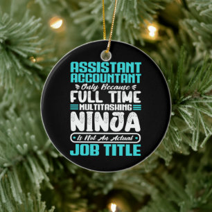 Stellvertretender Buchhalter Job Titel Lustiger Be Keramik Ornament
