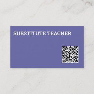 Stellvertretender Lehrer Tutor QR-Code Visitenkarte