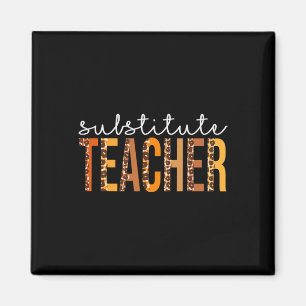 Stellvertretender Leopard Lehrer Niedlich Herbst D Magnet