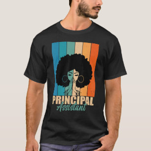 Stellvertretender Schulleiter Afro Job Titel Schul T-Shirt