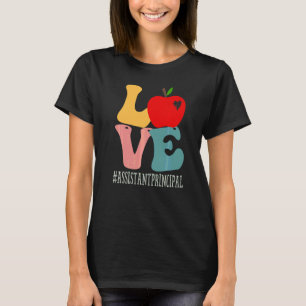 Stellvertretender Schulleiter Liebe Apfel Groovy S T-Shirt