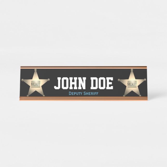 Stellvertretender Sheriff Desk Name Plate Schreibtischnamensplakette (Vorderseite )