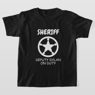 Stellvertretender Sheriff-Polizeistar Abzeichen in T-Shirt