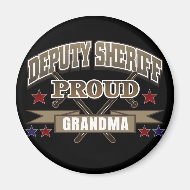 Stellvertretender Sheriff Proud Grandma Magnet (Vorne)