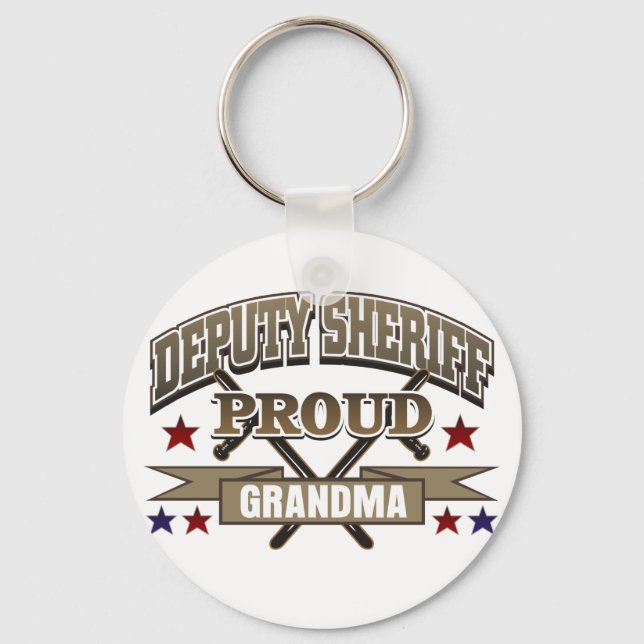Stellvertretender Sheriff Proud Grandma Schlüsselanhänger (Vorderseite)