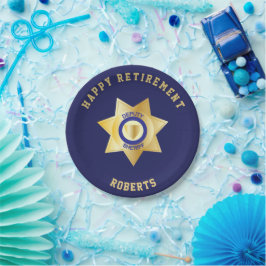 Stellvertretender Sheriff Retirement Party Gold St Pappteller