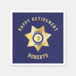 Stellvertretender Sheriff Retirement Party Gold St Serviette