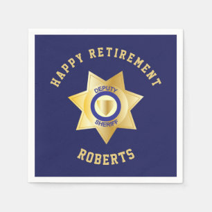 Stellvertretender Sheriff Retirement Party Gold St Serviette