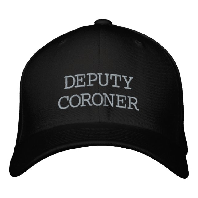 Stellvertreterin Coroner Black Hat Bestickte Baseballkappe (Vorderseite)