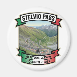 Stelvio Pass - Legendäre Kehren Italien Magnet