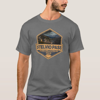 Stelvio Pass Passo Dello Stelvioravel Art Abzeiche T-Shirt
