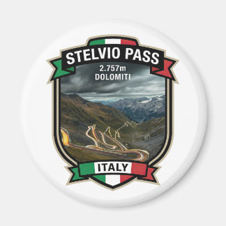 Stelvio Pass - Rennstraße Dolomiten Magnet