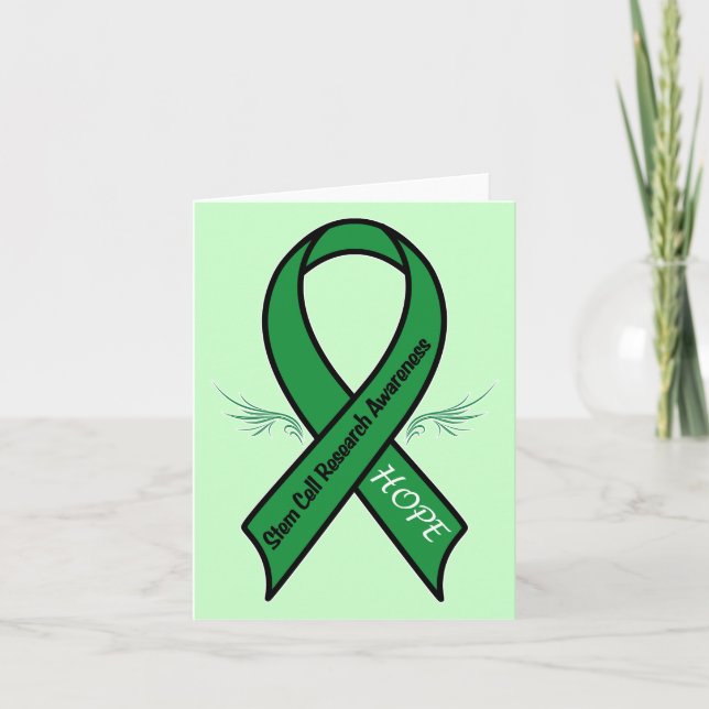 Stem Cell Awareness Ribbon Karte (Vorderseite)
