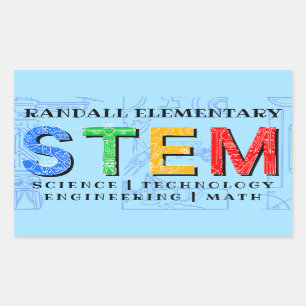 STEM Educational Rechteckiger Aufkleber