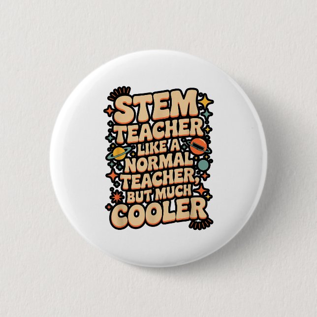 Stem-Lehrer-Definition Lustige Wissenschaft Mathem Button (Vorderseite)