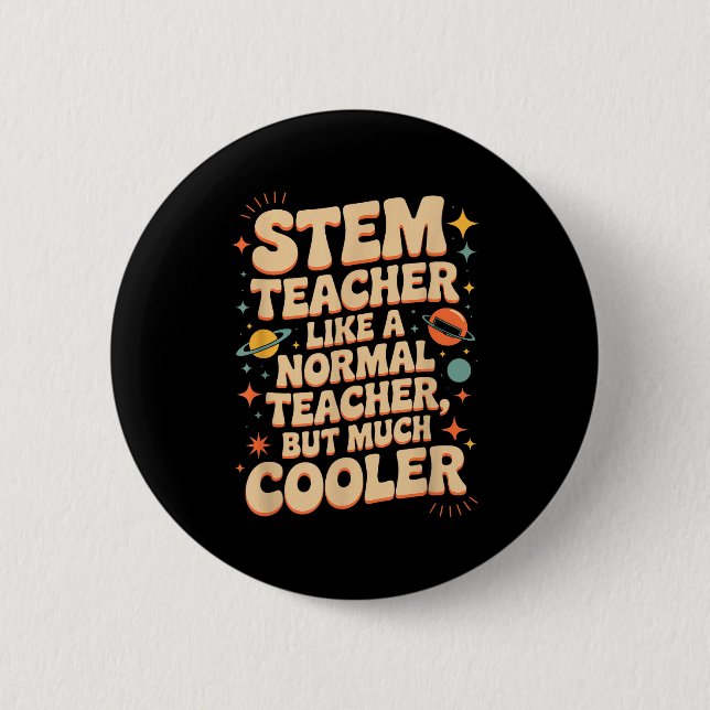 Stem-Lehrer-Definition Lustige Wissenschaft Mathem Button (Vorderseite)