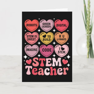 Stem Lehrer Valentinstag Naturwissenschaften Techn Karte