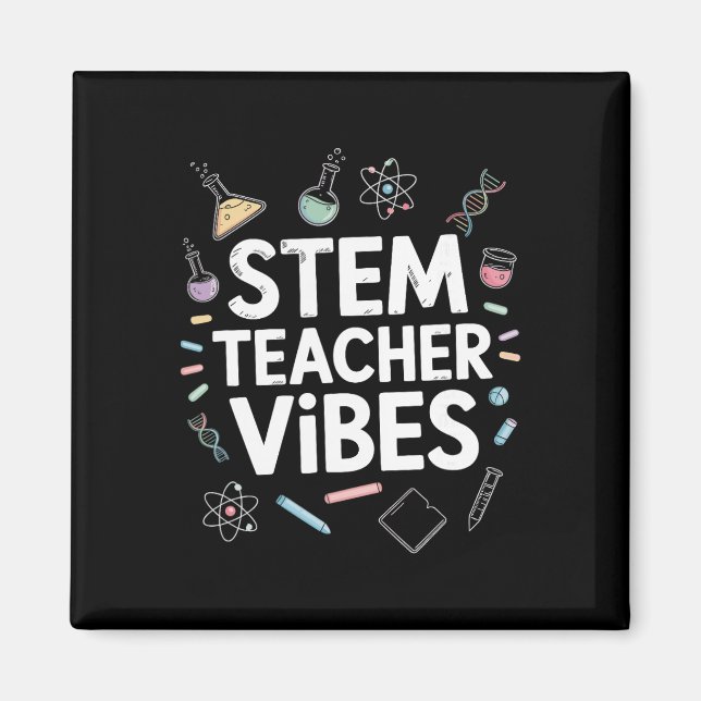 Stem-Lehrer Vibes, Dampf Wissenschaft Mathematik U Magnet (Vorne)