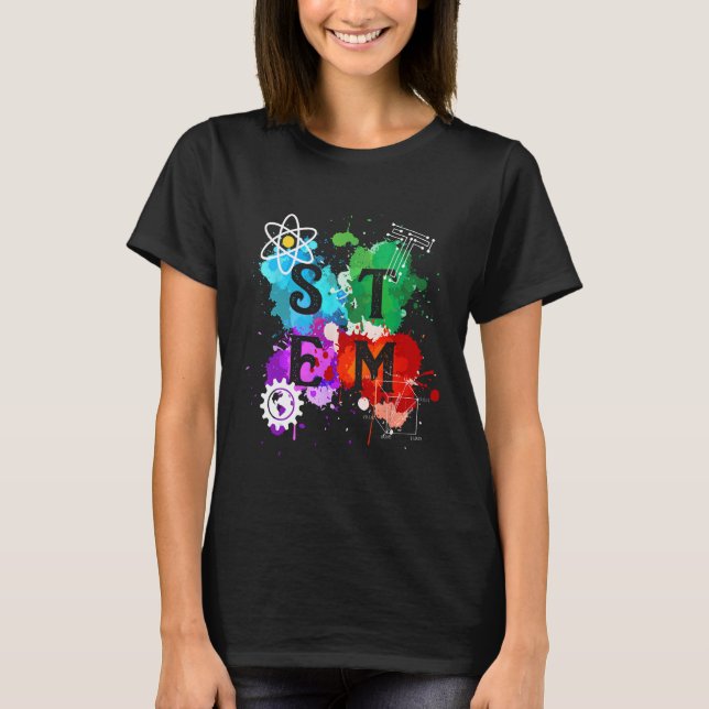 STEM Science Technology Engineering Mathematiker G T-Shirt (Vorderseite)