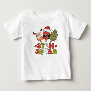 STEM Squad Rentier Santa Tree Ice Weihnachten Baby T-shirt