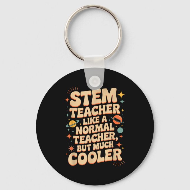 Stem Teacher Definition Funny Science Math Tech Te Schlüsselanhänger (Vorderseite)
