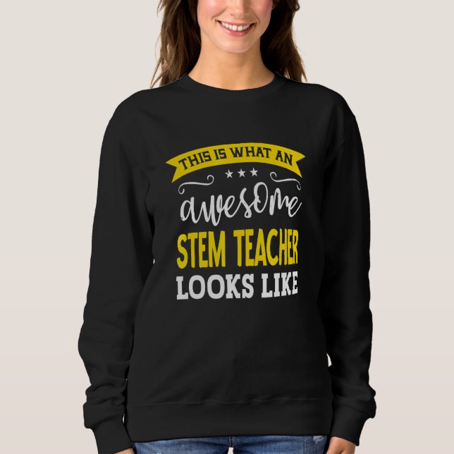 Stem Teacher Job Title Employee Funny Worker Stem  Sweatshirt (Vorderseite)