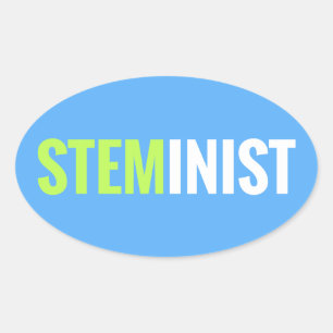 STEMinist-Aufkleber - Oval Ovaler Aufkleber