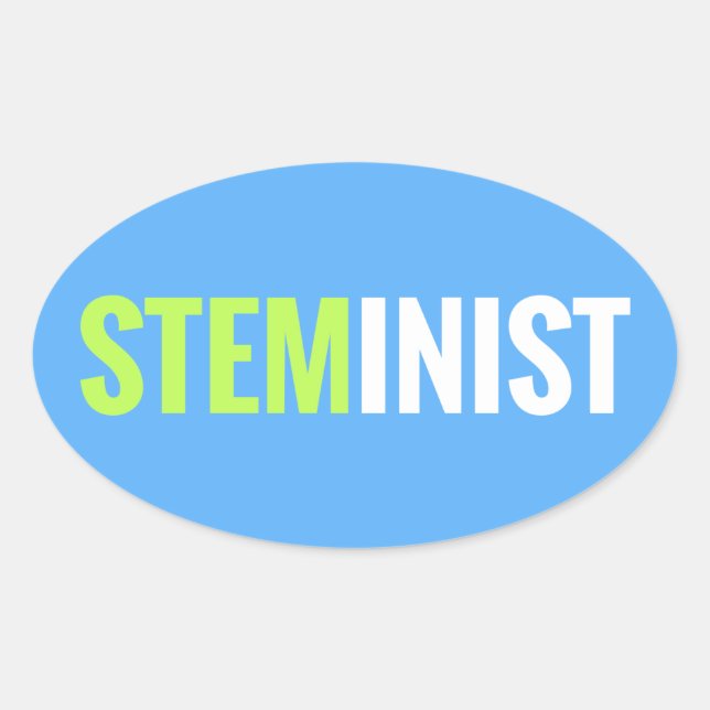 STEMinist-Aufkleber - Oval Ovaler Aufkleber (Vorderseite)