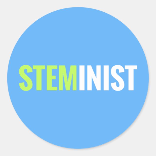 STEMinist-Aufkleber - rund Runder Aufkleber (Vorderseite)