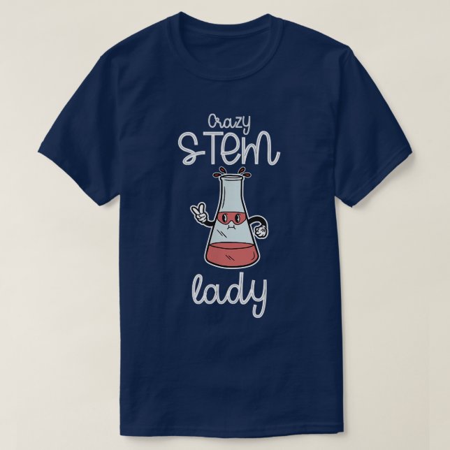 Steminist Equality Stem Crazy Science Women Beschä T-Shirt (Design vorne)