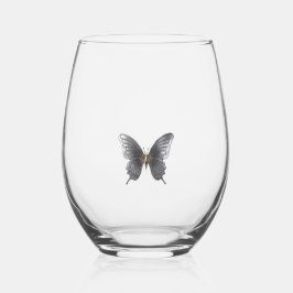 Stemless Wine Glass - Butterfly Weinglas Ohne Stiel