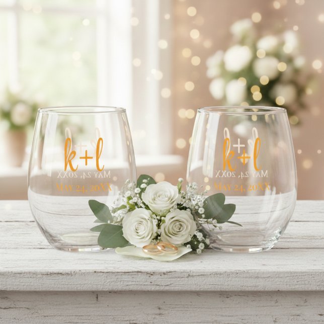 Stemless wine glass set, Modern personalized  Weinglas Ohne Stiel (Von Creator hochgeladen)