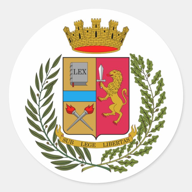 Stemma della Polizia di Stato, Italien Runder Aufkleber (Vorderseite)