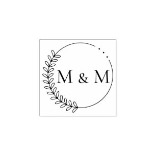 Stempel Blütenmuster, Initialen, Monogram