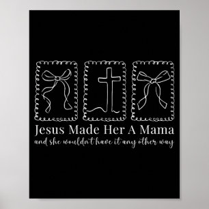Stempel Kokette Schleife Christliche Mama Religiös Poster