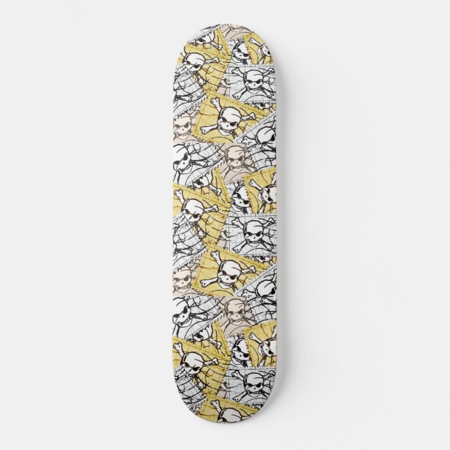 Stempel Schädel Skateboard (Vorderseite)