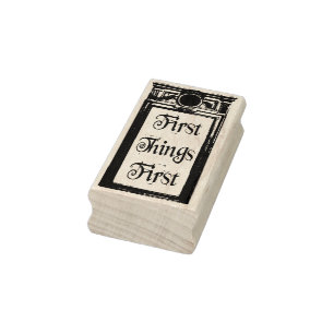 Stempel "Zuerst das Wichtigste"