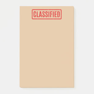 Stempelklassifizierte Postnotizen Post-it Klebezettel